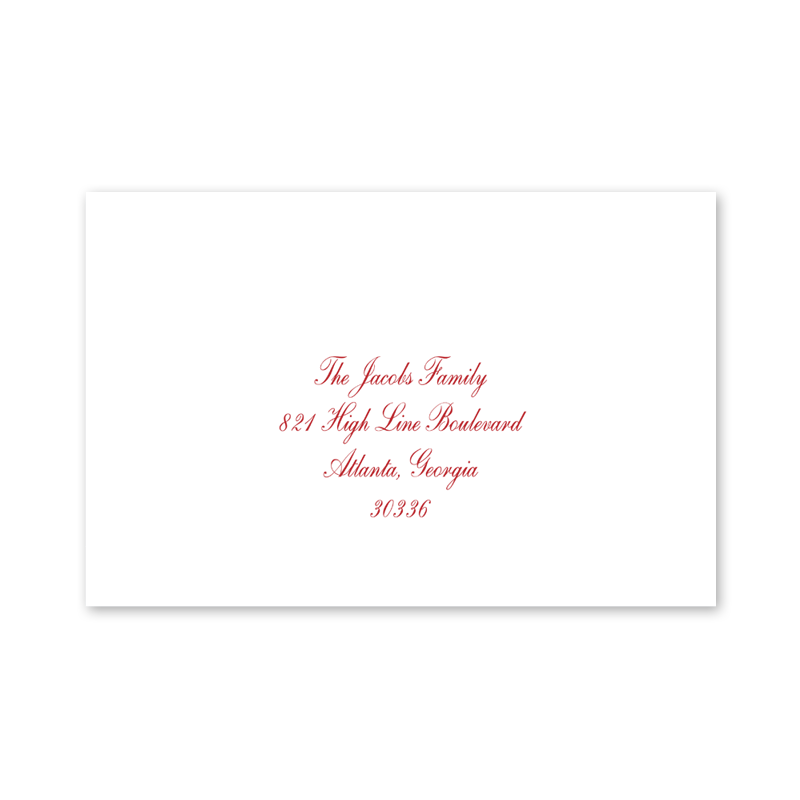 Ribbon and Branches Border Recipient Address Printing Dogwood Hill