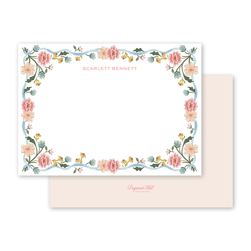 Cottagecore Florals Border Notecard– Dogwood Hill