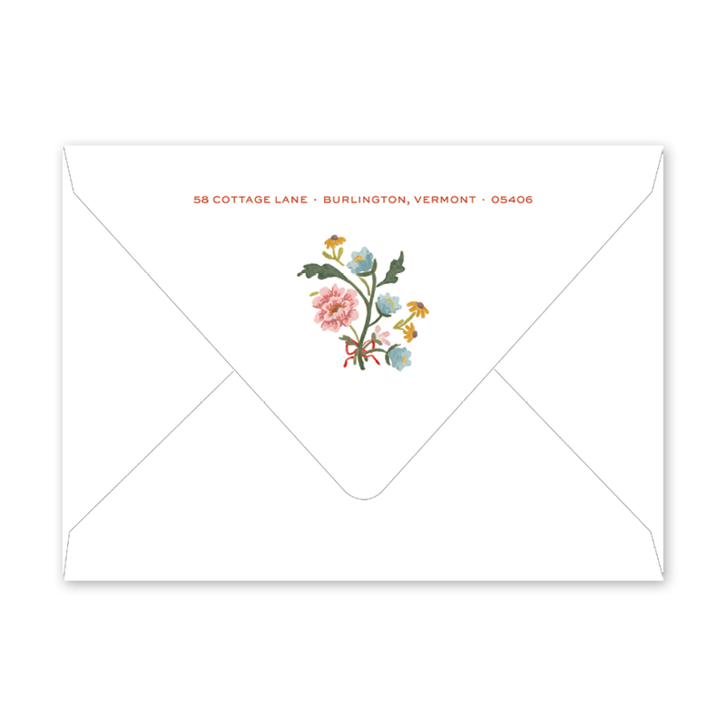 Cottagecore Ribbon Invitation Envelopes Dogwood Hill