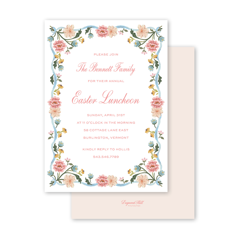 Cottagecore Florals Easter Invitation– Dogwood Hill