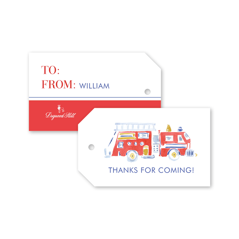Firetruck Gift Tags