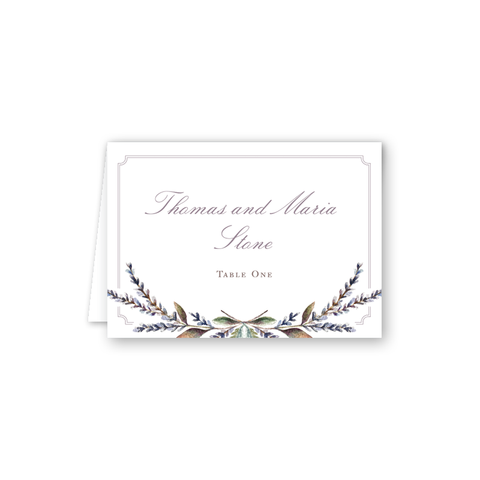 Lavender Escort Card