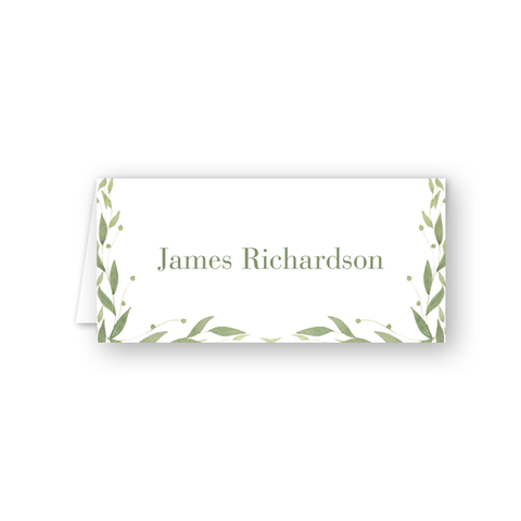 Greenery Place Card