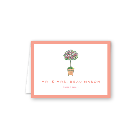Azalea Topiary Escort Card