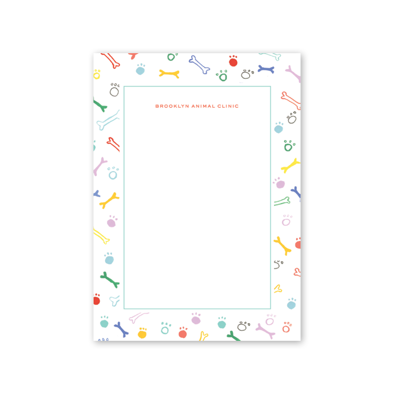 Puppy Party Border Notepad