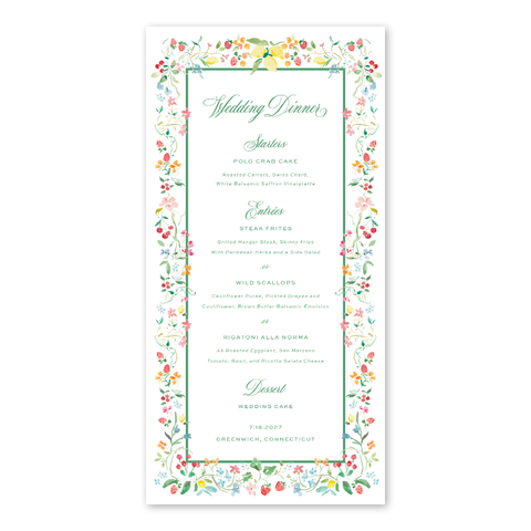 Jardin Coloré Border Menu