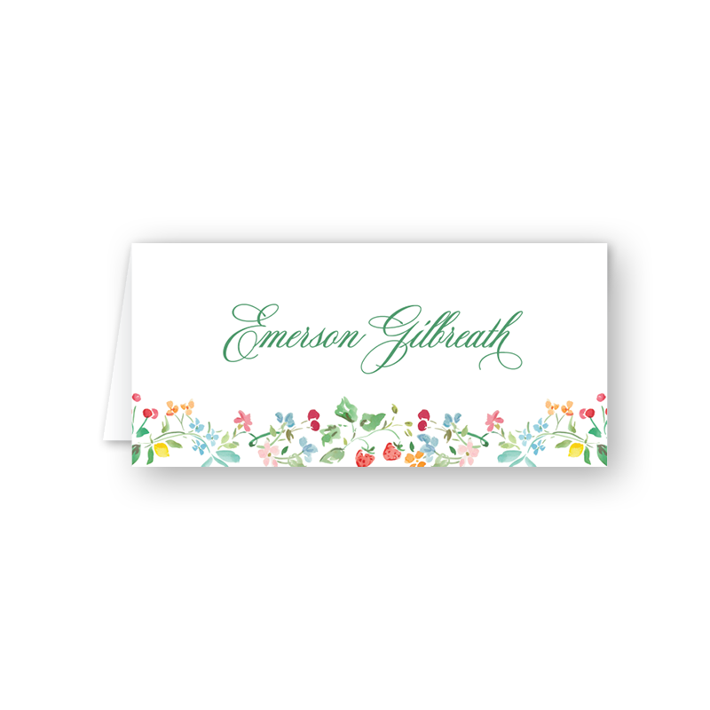 Jardin Coloré Border Place Card