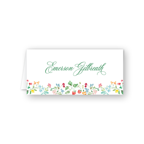 Jardin Coloré Border Place Card