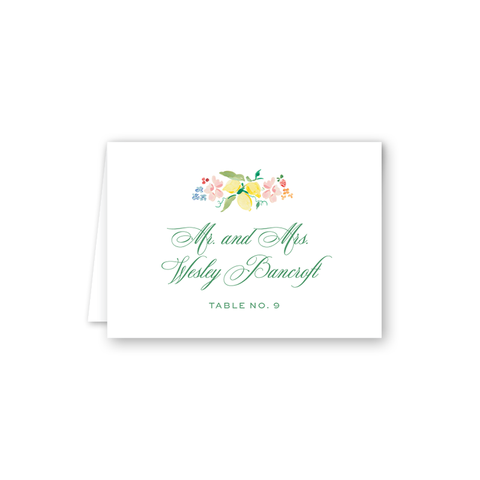 Jardin Coloré Escort Card