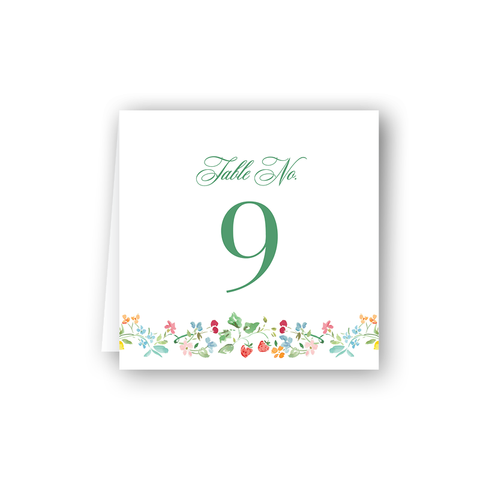 Jardin Coloré Table Number