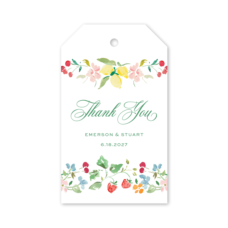 Jardin Coloré Thank You Gift Tags