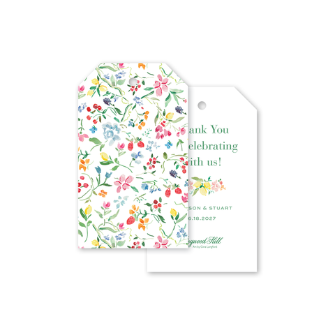 Jardin Coloré Wedding Gift Tags