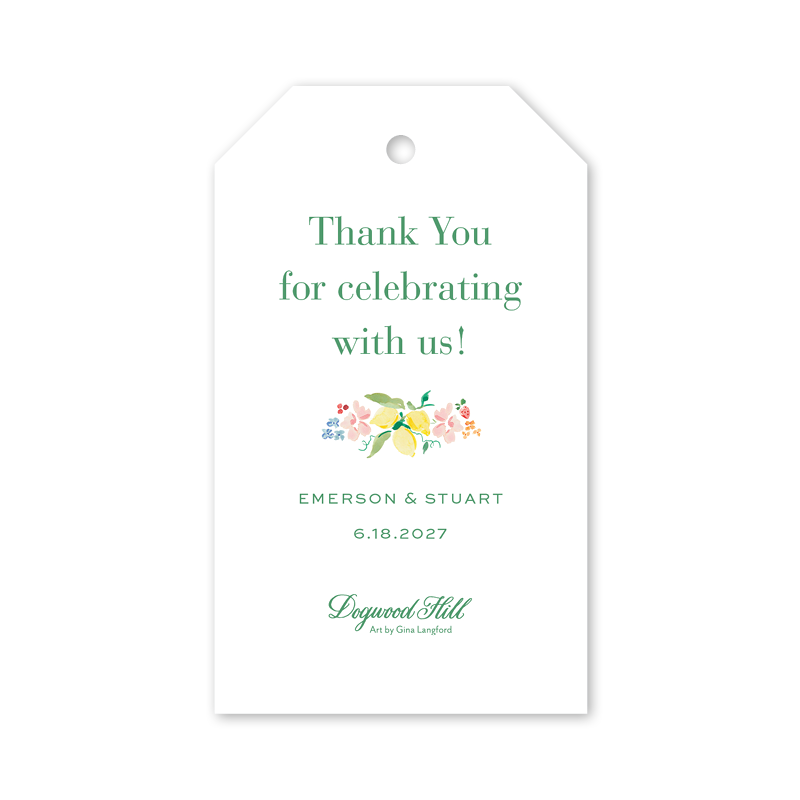 Jardin Coloré Wedding Gift Tags