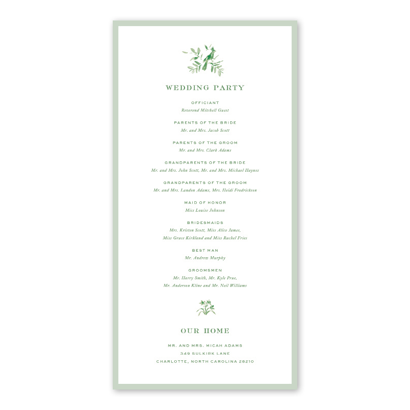 Heron Green Floral Program