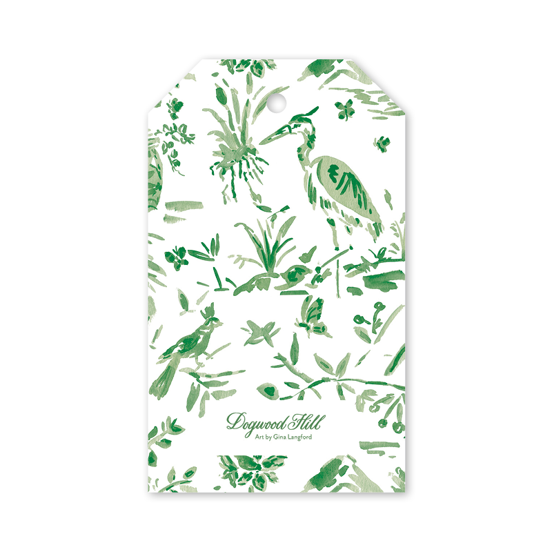 Heron Green Gift Tags