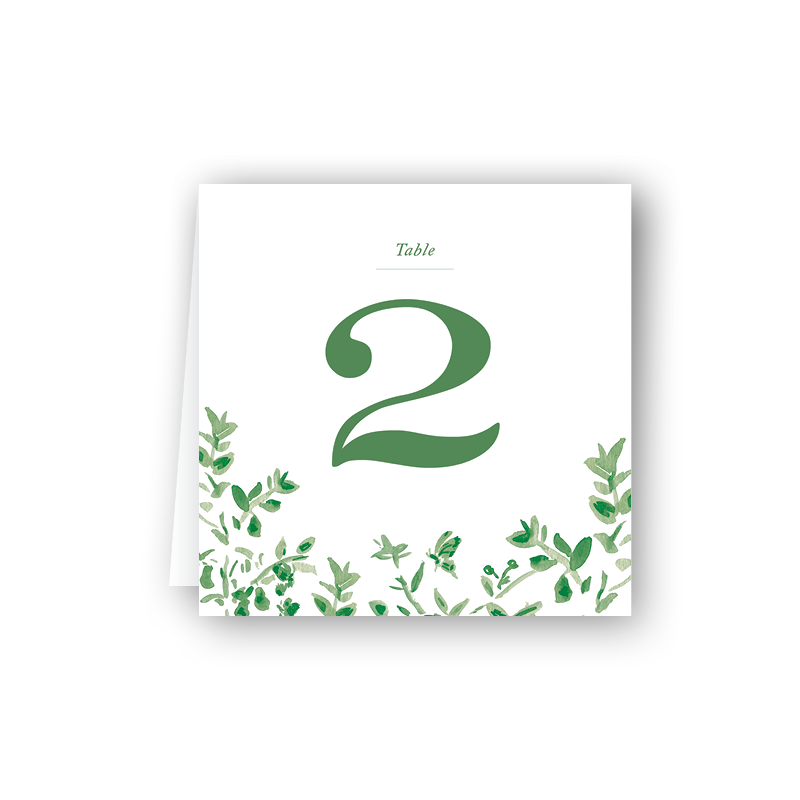 Heron Green Table Number