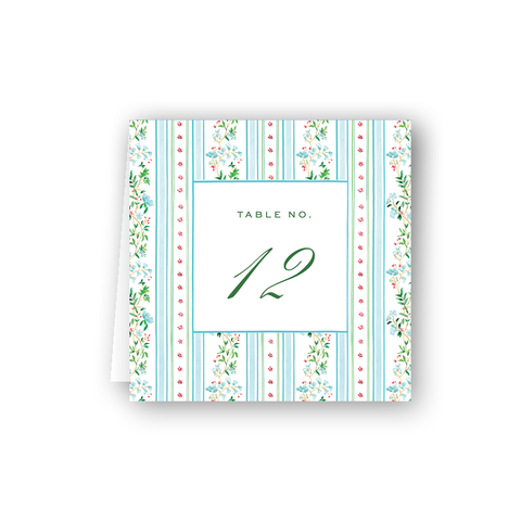 Chintz Striped Table Number