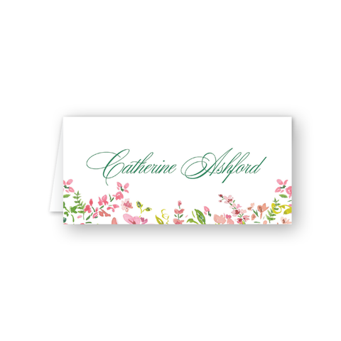 Hampton Pink Floral Place Card