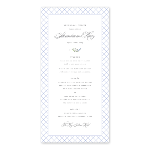 Alexandra Trellis Menu