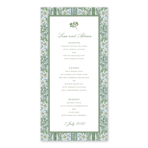 Chalet Stripes Menu