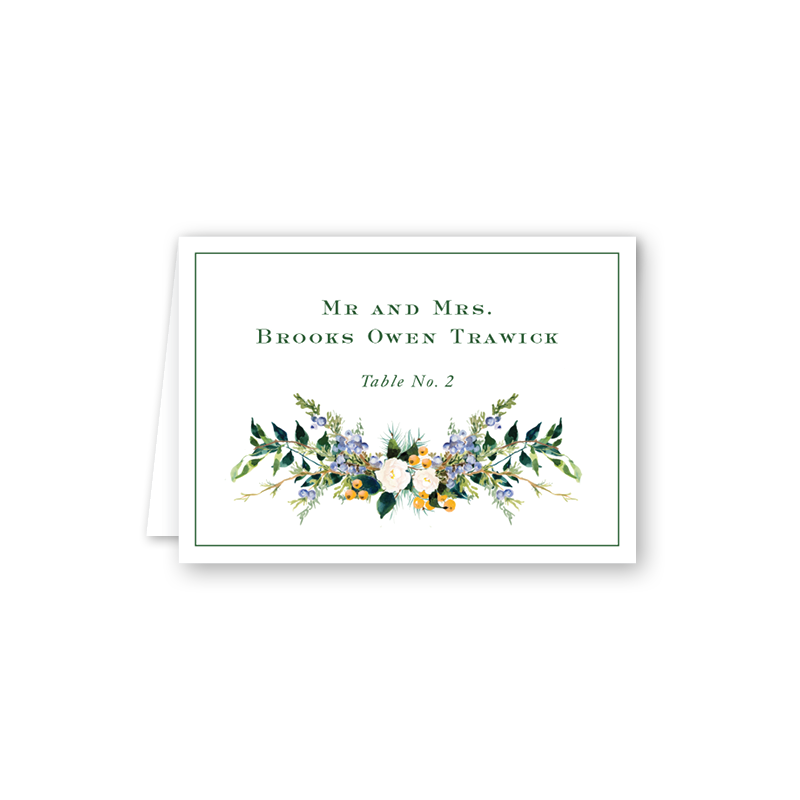 Winterberry Gold Escort Card