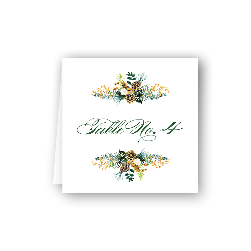Winterberry Gold Table Number