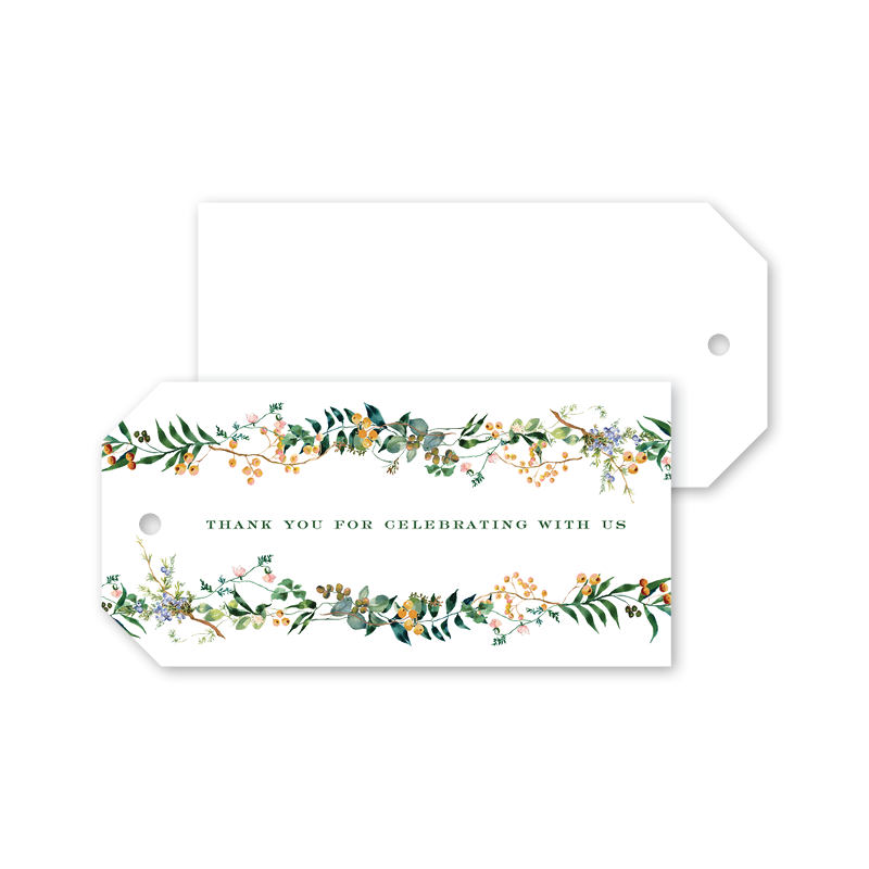 Winterberry Gold Wedding Gift Tags