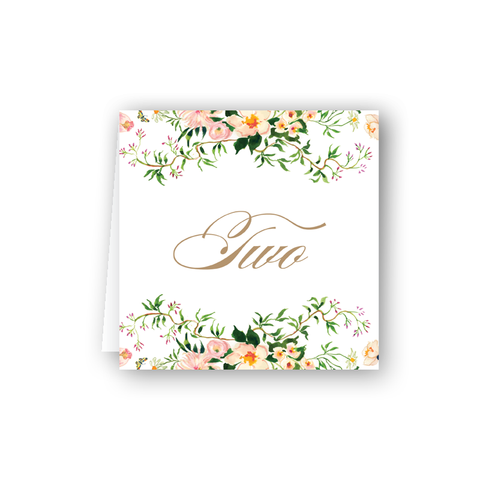 Verey Floral Table Numbers