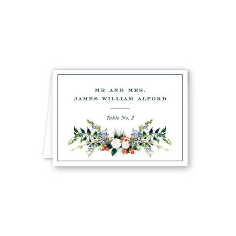 Winterberry Garland Escort Card