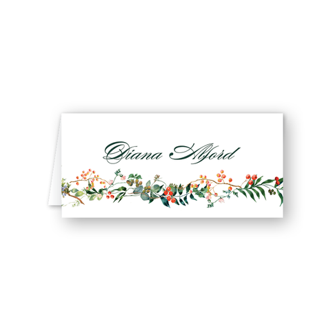 Winterberry Garland Place Card