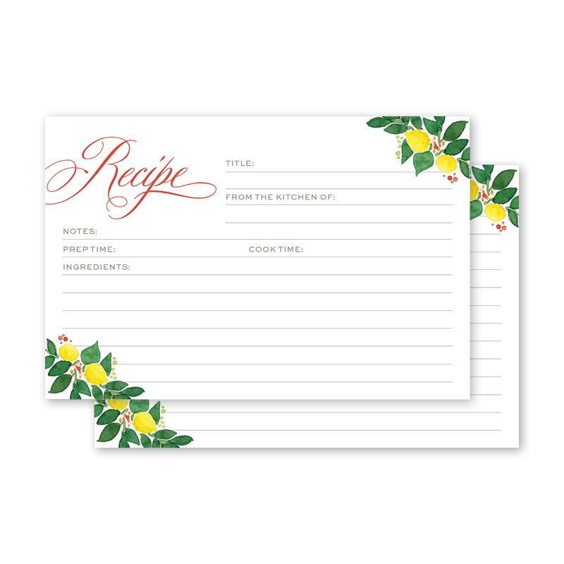 Lemon Wreath Red Recipe Card– Dogwood Hill