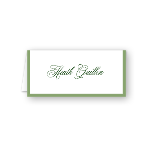 Limelights Green Border Place Card