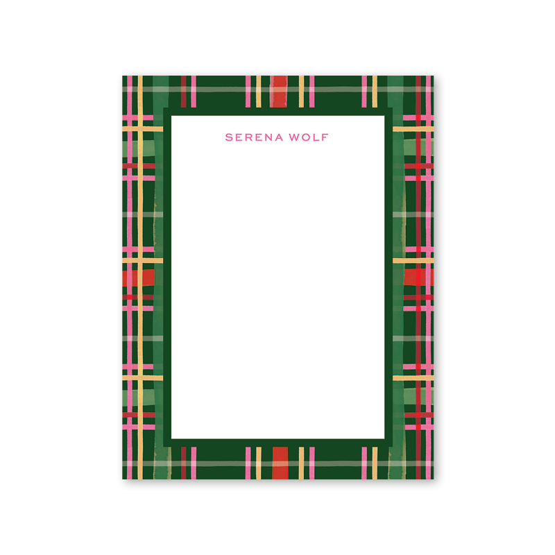 Toast of the East Coast Plaid Notepad– Dogwood Hill