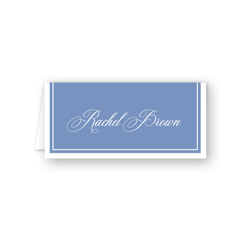 English Elegance Blue Place Card