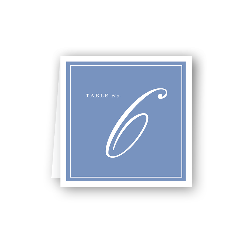 English Elegance Blue Table Number