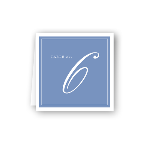 English Elegance Blue Table Number