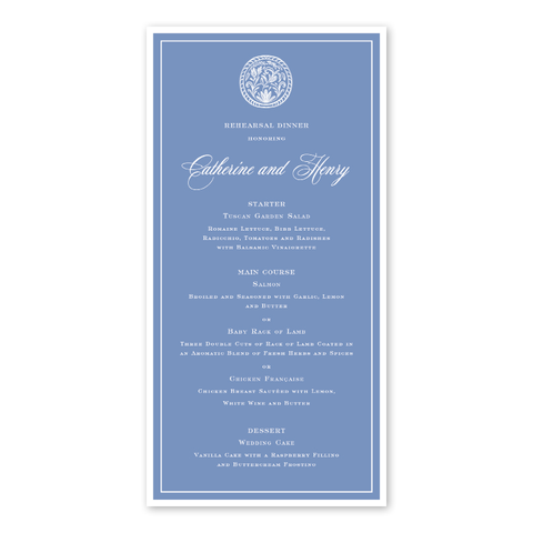 English Elegance Medallion Menu