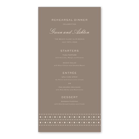 Chic Dots Menu