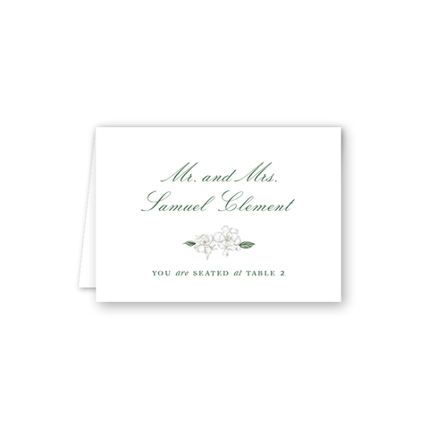 Treillis Green Escort Card