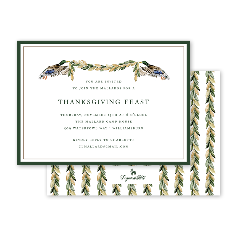 Thanksgiving Feast Holiday Card Thanksgiving Feast Holiday Card