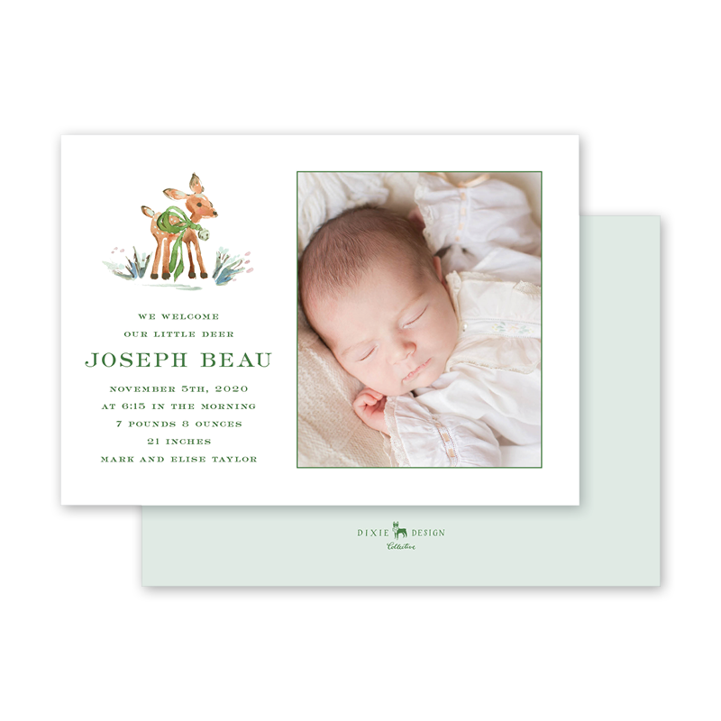 Woodland shop birth announcements