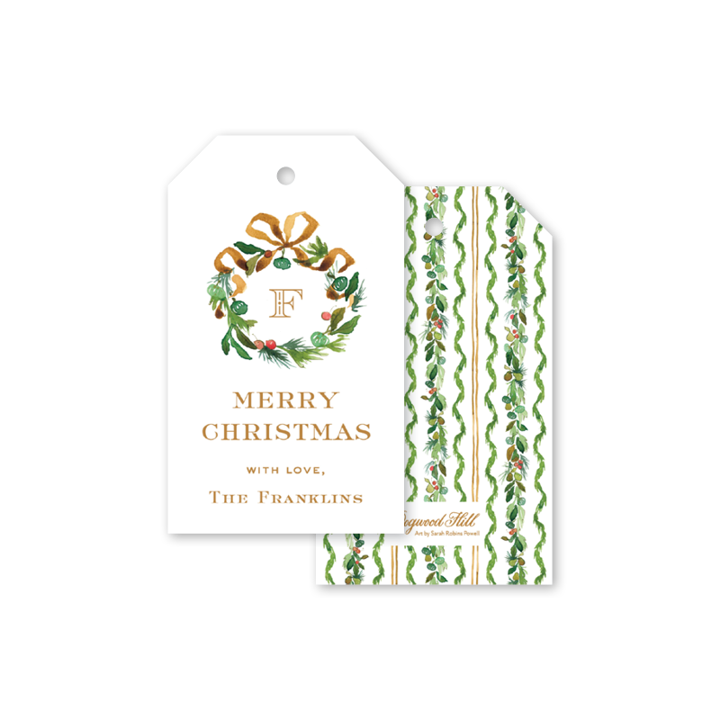 Williamsburg Christmas Wreath Gift Tags Dogwood Hill