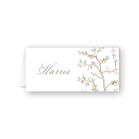 Chinoiserie Branches Place Card