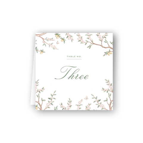 Chinoiserie Branches Table Numbers