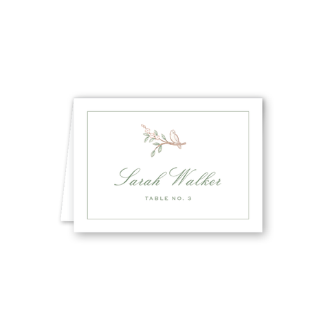 Chinoiserie Bird Escort Card
