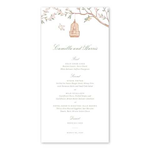 Chinoiserie Menu