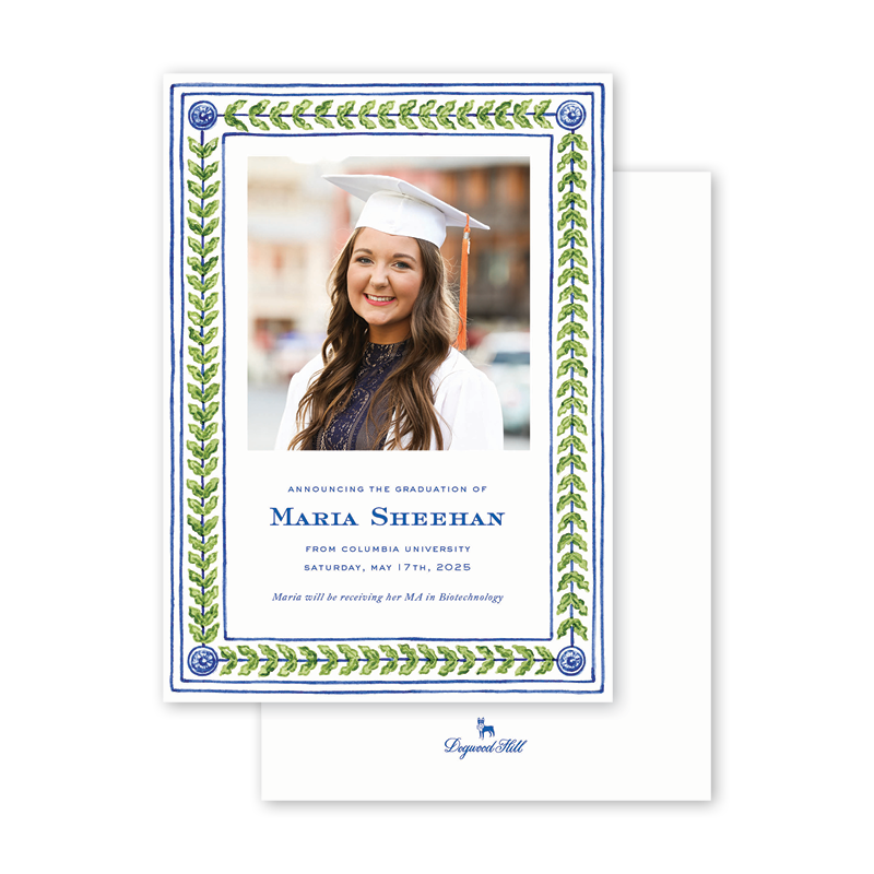 Laurel Crown Border Photo Graduation– Dogwood Hill