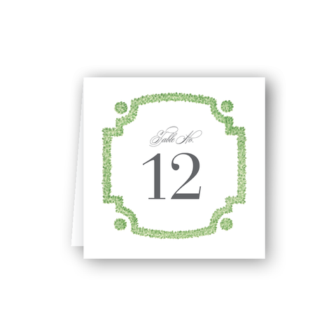 Parterre Table Numbers