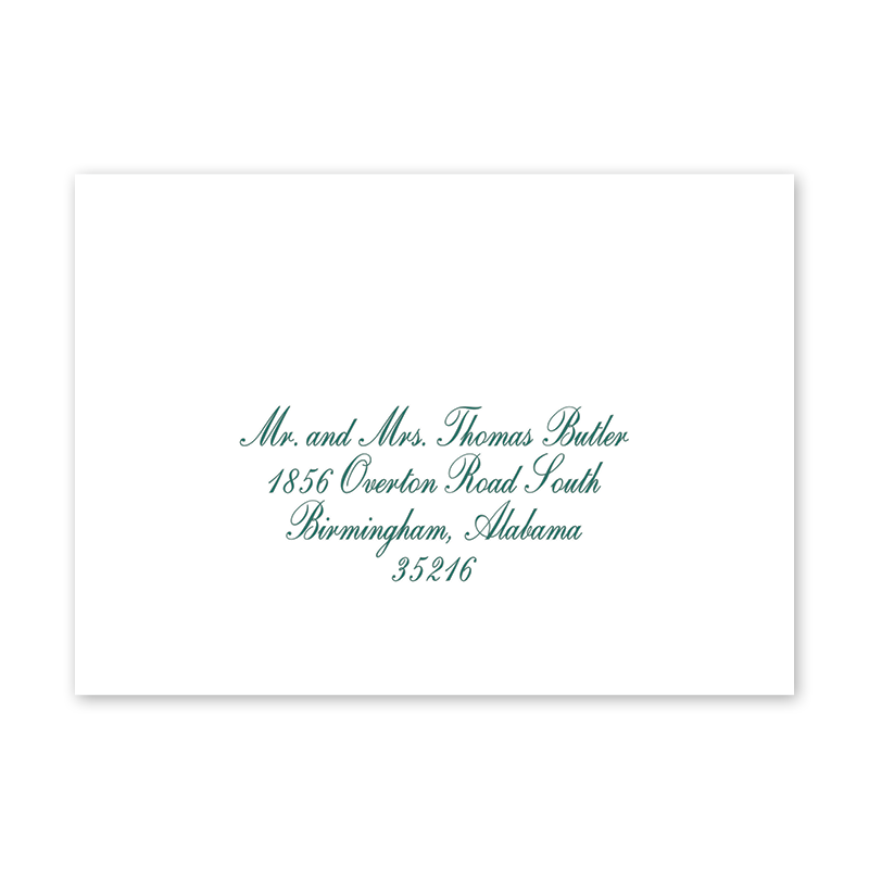 Signature Script Green Recipient Address Printing– Dogwood Hill