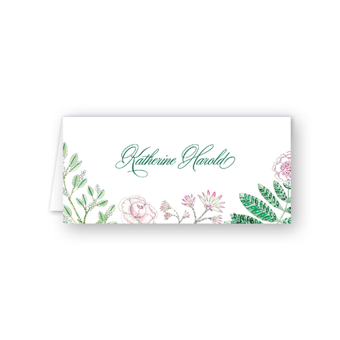 Caroline Floral Place Card